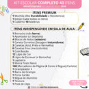 Kit Material Escolar Feminino Completo Mochila Feminina Escolar Material Estojo Escolar Menina Rosa